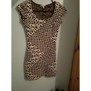 Black and white bodycon dress